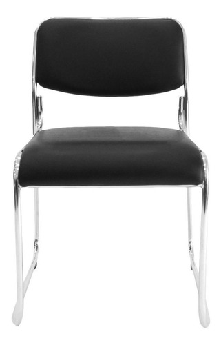 Cadeira de escritório Newmo Chany ergonômica  preta com estofado de couro sintético
