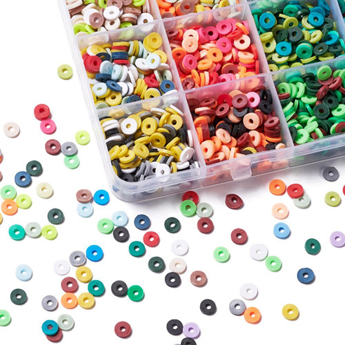 2400 Cuentas De Arcilla Para Hacer Pulseras, Kit De 6 Mm