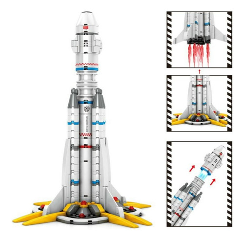 Bloques Para Armar Cohete Transportador 332 Piezas
