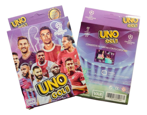 Juego Cartas Uno Gol Genérico Futbol Naipes Champions