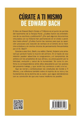 Curate A Ti Mismo De Edward Bach