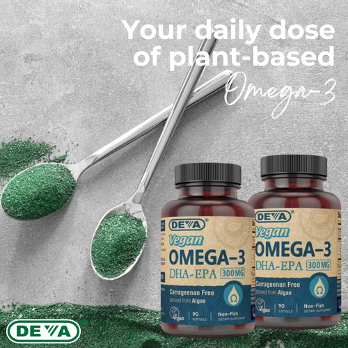 Suplemento Deva Vegan Omega-3 Dha 200mg 90 Cápsulas Gelatino