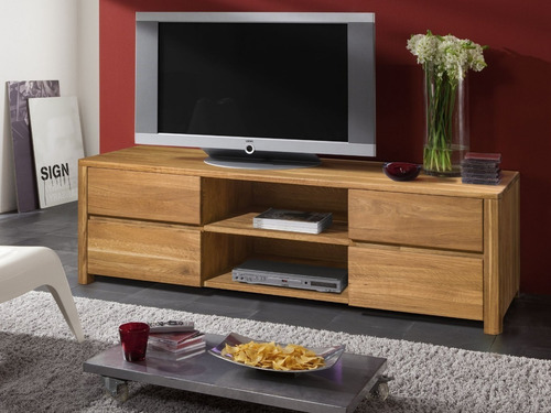 Mueble Tv 100%  Madera Maciza De Roble Ref: Maciza06