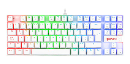 Teclado Mecanico Gamer Rgb Redragon Kumara K552 Blanco Usb