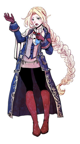 Dibujo Color Simple Estilo Anime Personaje Cuerpo Entero
