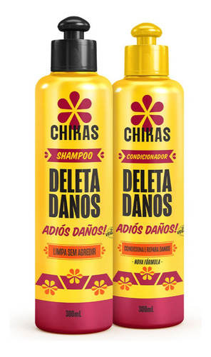 Kit Shampoo E Condicionador 300ml Deleta Danos Chikas