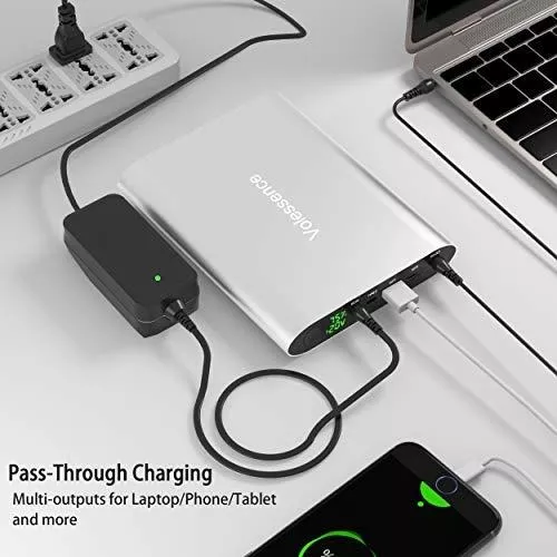  Volessence 50000mAh Laptop Power Bank 5/8.4/9/12/16/20V  Cargador portátil para computadora portátil, tableta, teléfono y más :  Electrónica