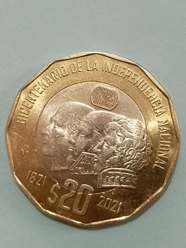 Moneda De 20 Pesos De Tres Caras De 1821 A 2021