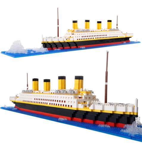 B&lhcx Micro Blocks Titanic Model Toy Building Sets, 1860 Pi