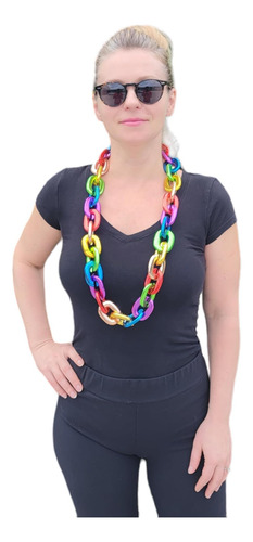 Zugar Land Colores Metálicos 38 Collar De Arco Iris Con Cade