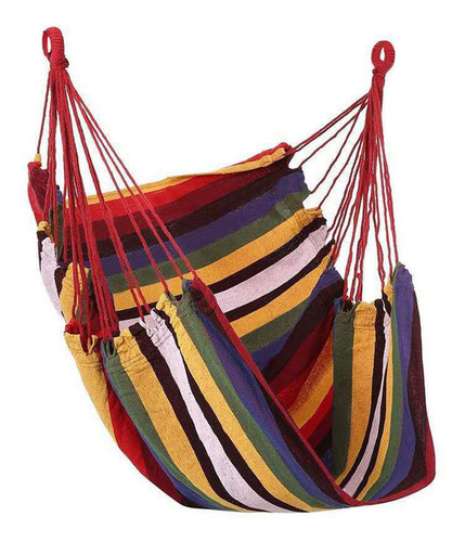 Silla Hamaca De Lona, Portátil, Cómoda, Colorida, A Rayas .