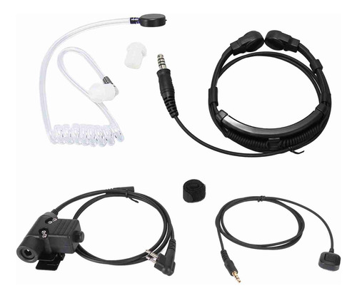 Auriculares Throat Mic, 7.1 Mm, Conector Finger Ptt, Portáti