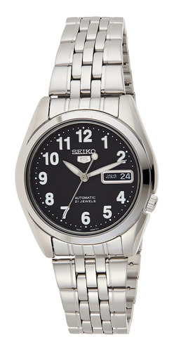 Reloj Hombre Seiko Snk381k Automático Pulso Plateado En