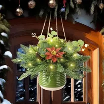 Comprar Plantas Artificiales Colgantes De Navidad Macetas Colgantes