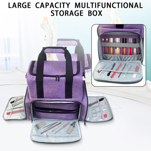 Bolsa De Almacenamiento De Esmalte De Uñas De Doble Capa