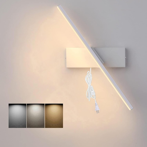 Aplique De Pared Led 6w Con Enchufe Y Lectura