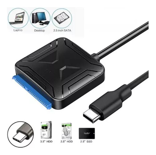 Adaptador Usb C A Sata Netcom P/disco 2.5 Y 3.5 (sin Fuente)