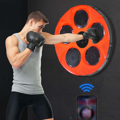 Máquina De Boxeo Musical Montada En La Pared Con Iluminado,