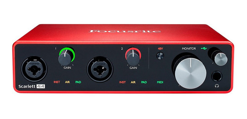 Interface De Audio Focusrite Scarlett 4i4 4in/4out Usb Gen 3