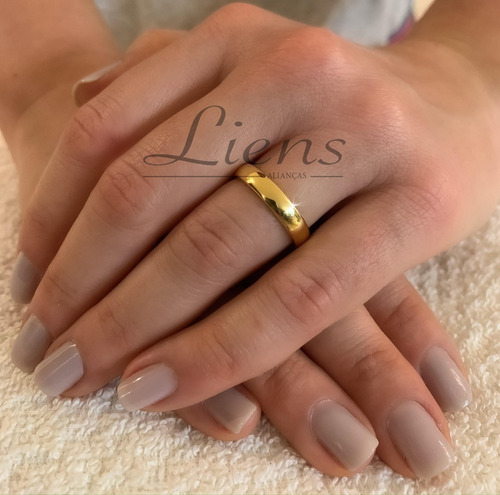 Par De Alianças Ouro 18k Banhada Casamento Tungstênio 4mm