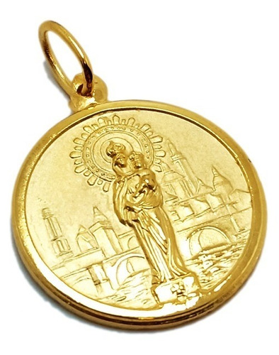 Virgen Del Pilar - Plaqué Oro 21k - 22mm