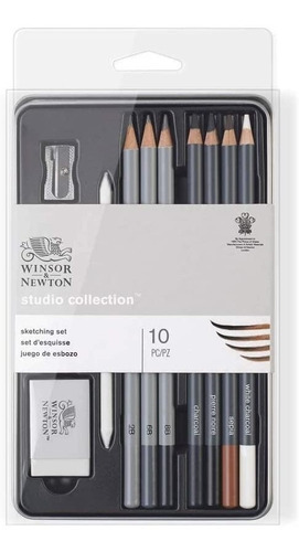 Lata 10 Lapices Winsor And Newton Esbozo Studio Collection