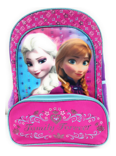 Disney - Mochila Escolar Oficio De Anna Y Elsa 3d