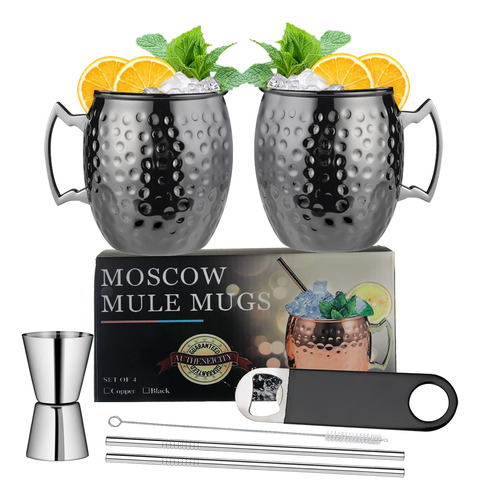 Juego De 2 Tazas Moscow Mule, Juego De 2 Tazas Grandes Forra