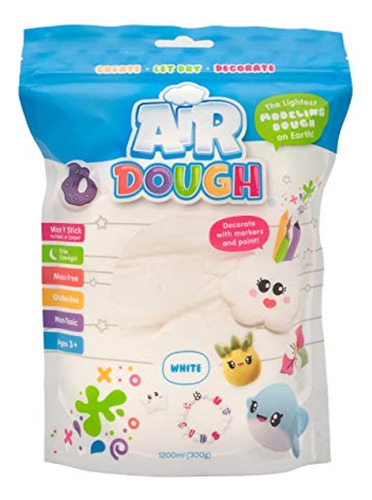 Air Dough: Arcilla Para Modelar Blanca, Seca Al Aire, Ultral