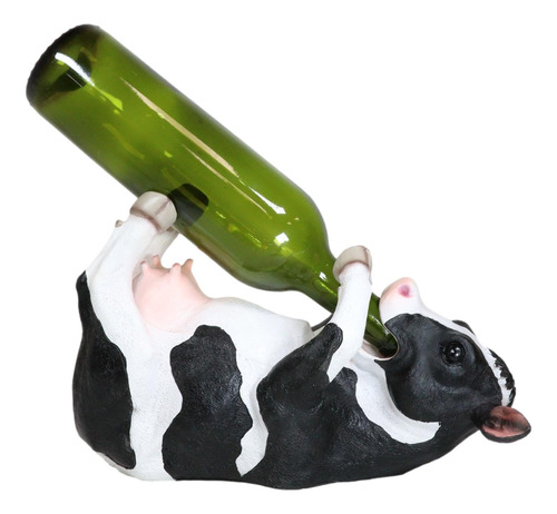 Ebros Gift Rustica Granja Pais Holstein Bovine Vaca Guzzling