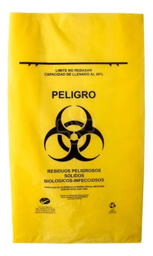 Bolsa Amarilla Para Residuos | 55x60 - Paquete C/25