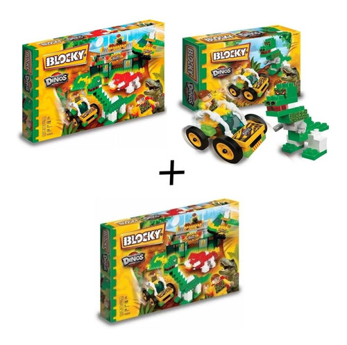 Combo Blocky Dinosaurio Chico + Mediano + Grande X475 P