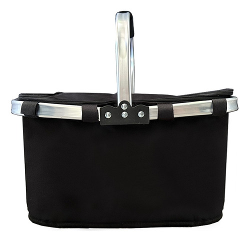 Canasta Lunchera Térmica Plegable Picnic Negro