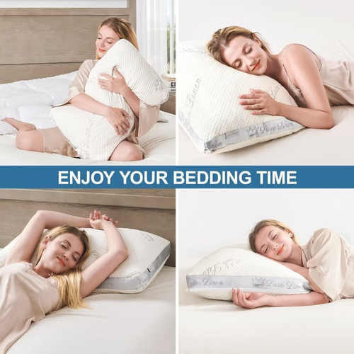 Almohadas King Espuma Viscoelástica Algodón Orgánico Mmg