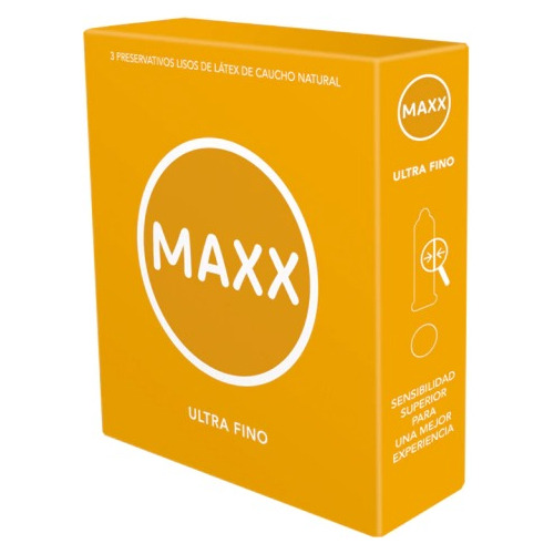 Preservativo De Látex Maxx Ultra Fino X 3 Und