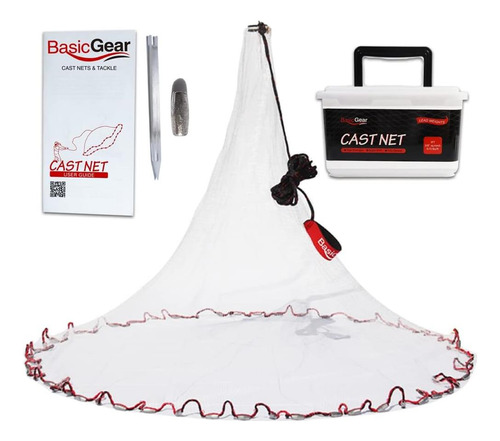 Red de caza para Basicgear de plomo cuadrada de 8 pies, circular, blanca