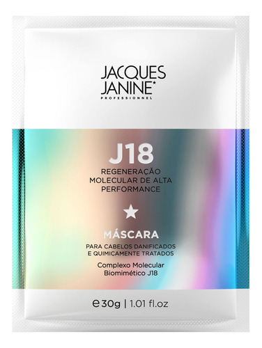 Jacques Janine Sachê Máscara Tratamento Creme J18 Regeneração Molecular 30g