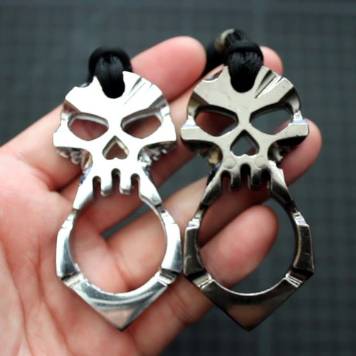 Chaveiro Skull Soco Inglês Metal Caveira Kubotan