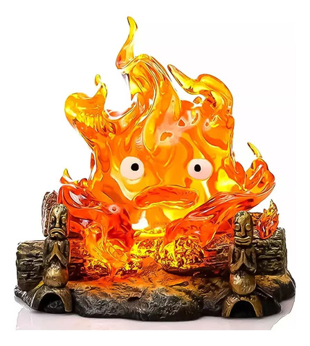 We Figura Calcifer Castillo Vagabundo Estudio Ghibli Luz Led