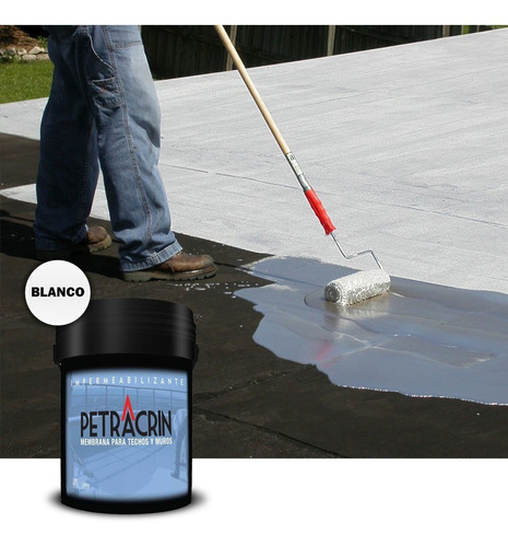 Imagen 2 de 7 de Membrana En Pasta Pintura 20 Kg Impermeable Techos Blanca