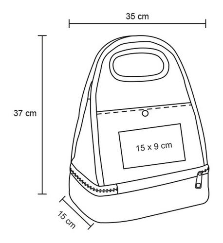 Imagen 5 de 10 de Lonchera De Dos Compartimientos Con Interior Térmico
