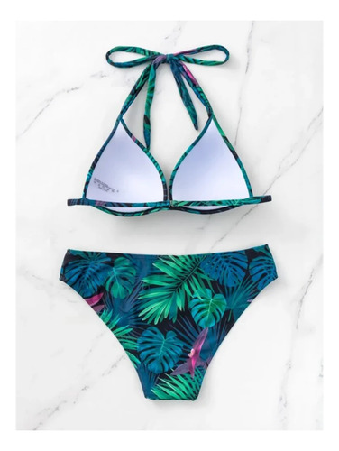 Traje De Baño Bikini | 9618 | Secado Rápido | Tropical Verde Tropical Xl