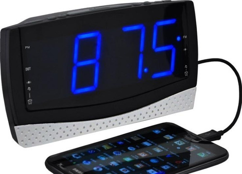 Radio Reloj Daewoo Alarma Led Grande Despertador Usb Di-978