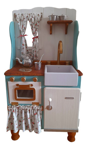 Cocinita Infantil De Diseño Verde Claro