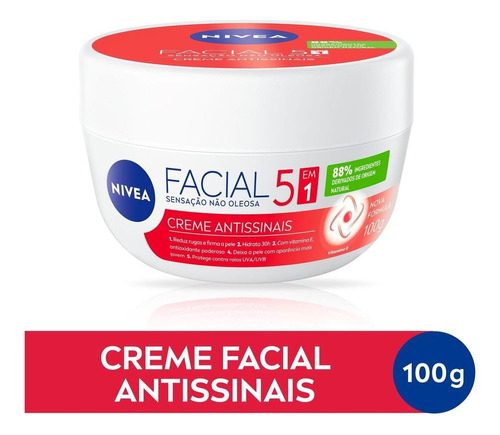 Creme Facial 5 Em 1 Antissinais 100g Nivea Tipo de pele Normal