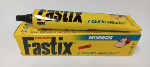 Imagen 4 de 8 de Sellador Sintetico Fastix Antihongos Negro De 100 Grs