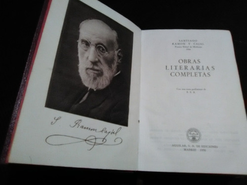 283 Ramon Y Cajal Obras Literarias Aguilar España 