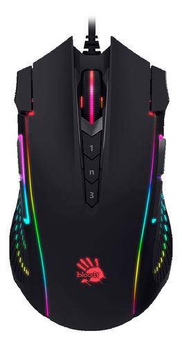 Imagen 1 de 2 de Mouse Gamer Bloody J90s Rgb 12 Botones