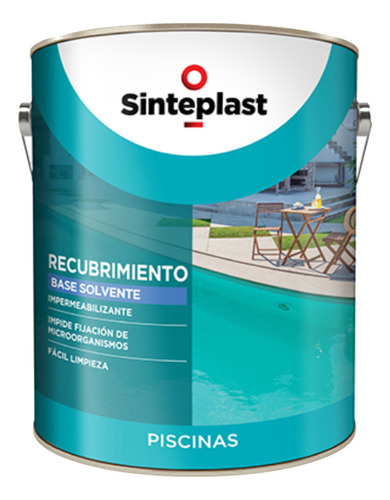 Pintura Piletas Caucho Acrilico Blanco  4lts Sinteplast