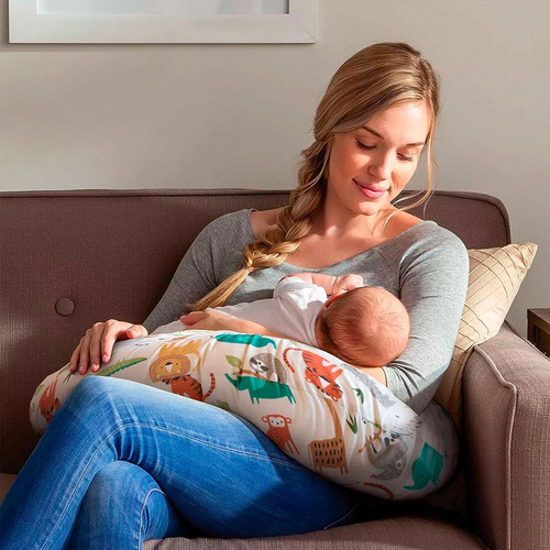 Imagen 2 de 6 de Boppy Cojin De Lactancia Neutral Jungle